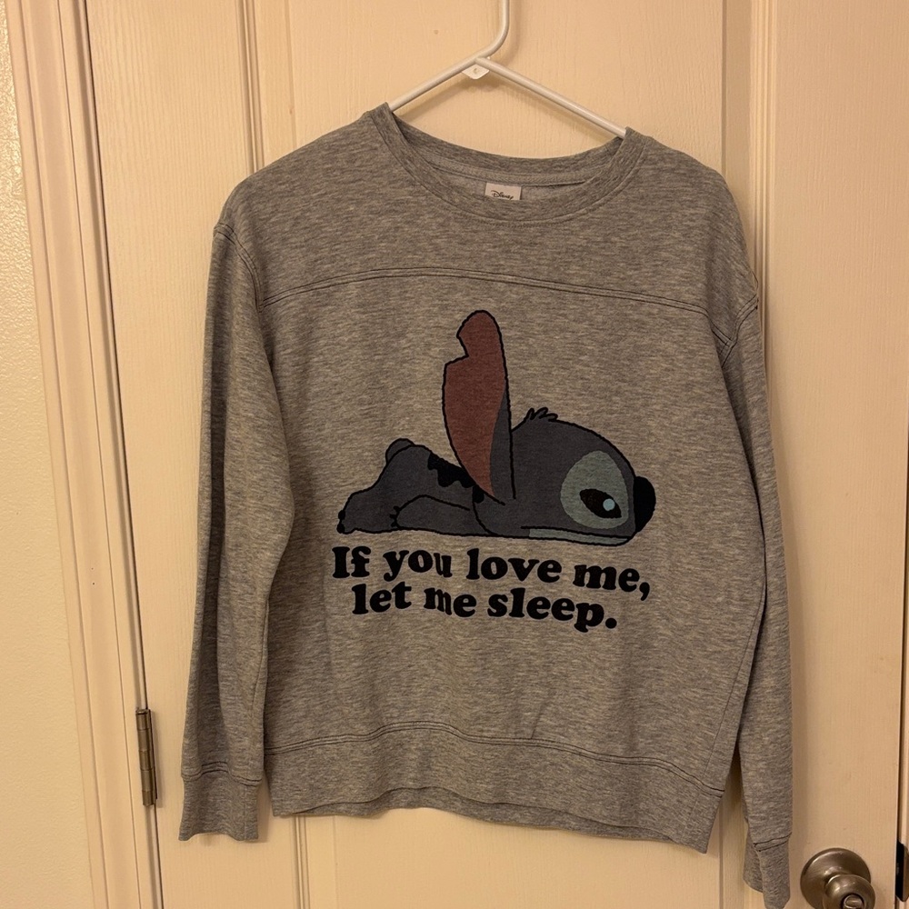 Disney Gray Stitch Sweatshirt